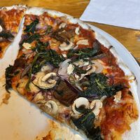 Spinach, red onion, mushrooms, vegan speck   at Pizza Bande in Hamburg