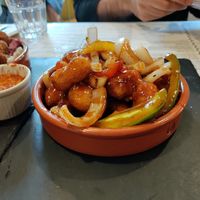 Yummy tofu (could've gone lighter on the onion and pepper though) at Anna Loka in Cardiff