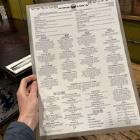 The amazing menu!  at Anna Loka in Cardiff