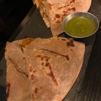 Pumpkin flat bread  at Lapis in Washington
