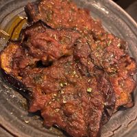 Eggplant, tomato sauce, dried mint  at Lapis in Washington