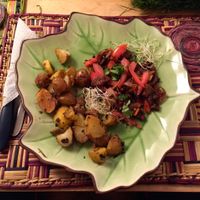 Vegan lomo saltado @ El Jardin del Jazmin en Lima at El Jardín de Jazmín in Lima