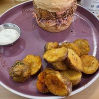 Crispy tofu burger  at El Jardín de Jazmín in Lima
