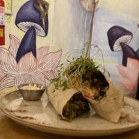 Burrito with falafel   at El Jardín de Jazmín in Lima