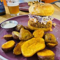 Crunchy burger  at El Jardín de Jazmín in Lima