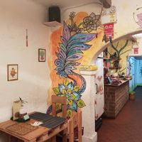 One of the tables at El Jardín de Jazmín in Lima