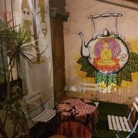 Table outside at El Jardín de Jazmín in Lima