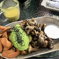 Champipapas Especial & Latte de Oro  at El Jardín de Jazmín in Lima