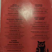 Un vistazo al menú en octubre at El Jardín de Jazmín in Lima