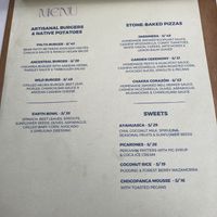 Menu  at El Jardín de Jazmín in Lima