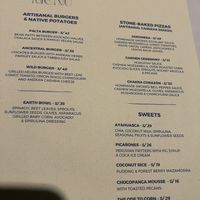 Menu  at El Jardín de Jazmín in Lima