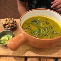 Broccoli & spinach soup - so delicious  at El Jardín de Jazmín in Lima