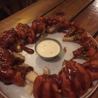 Cauliflower wings with BBQ sauce at El Jardín de Jazmín in Lima