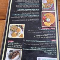 Menu April 2025  at Mishqui Quinde Sweet Hummingbird in Mindo