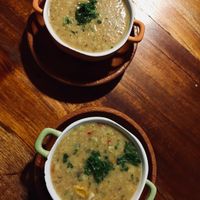 Vegan quinoa soup at Mishqui Quinde Sweet Hummingbird in Mindo