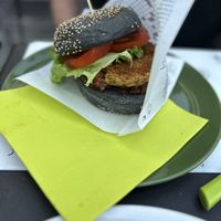 Smoked burger  at Universo Vegano in Florence