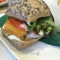 The Vegan Chop sandwich. Delicious! at Universo Vegano in Florence