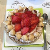 One of the fresh cakes available!  at Universo Vegano in Florence