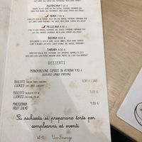 Menu at Universo Vegano in Florence