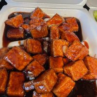 Orange tofu  at Dynasty in Big Bear Lake