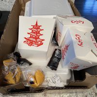 How the order looked when we got it home  at Dynasty in Big Bear Lake