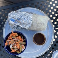 Burrito special made vegan!  at Laughing Planet Cafe in Bend