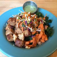 harvest bowl $9 at Laughing Planet Cafe in Bend