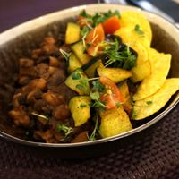 Chili sin carne at Bhajan Cafe in Riga