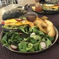 Cheeseburger at Bhajan Cafe in Riga