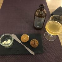 Apply and Jasmine Kombucha  at Bhajan Cafe in Riga