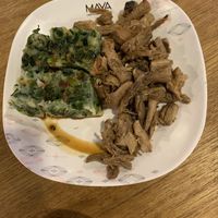 Cake and Chewy Mushroom Pieces at Im Jai - Veg Food Stall in Chiang Mai