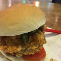 35 baht burger - not at all fresh haha, but tasty as at Im Jai - Veg Food Stall in Chiang Mai