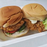 Veggie burgers at Im Jai - Veg Food Stall in Chiang Mai