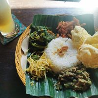 Nasi goreng and pineapple juice at Biah Biah - Gootama in Ubud