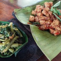 Tempeh plus spinach at Biah Biah - Gootama in Ubud