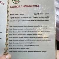 Menu  at Cape Fruit in Santa Maria