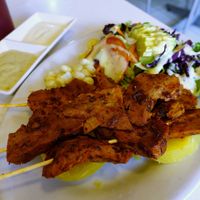 Anticuchos at OKEY Al Natural in Lima