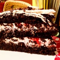 Torta selva negra at OKEY Al Natural in Lima