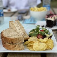 Chickpea salad sandwich  at Guardhouse Cafe in Brixham