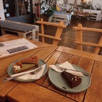 Excellent raw cakes! 🥳 #Veganuary at Naspolya Nassolda in Budapest