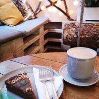 Mint choc cake at Naspolya Nassolda in Budapest