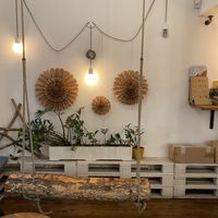 Cute location #Veganuary at Naspolya Nassolda in Budapest