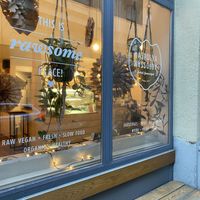 Outside  #Veganuary at Naspolya Nassolda in Budapest