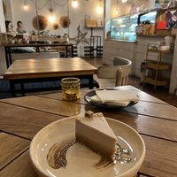 Cashew/caramel/chai Latte  at Naspolya Nassolda in Budapest