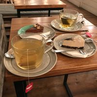 Cakes and tea at Naspolya Nassolda in Budapest