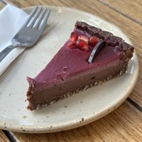Hibiscus, salted chocolate & pomegranate pie  at Naspolya Nassolda in Budapest