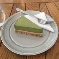 Matcha cake at Naspolya Nassolda in Budapest