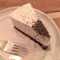 Cheesecake with poppyseeds at Naspolya Nassolda in Budapest