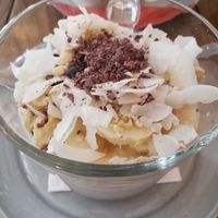 Banana&coconut flake granola! at Naspolya Nassolda in Budapest