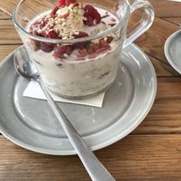 Granola bowl  at Naspolya Nassolda in Budapest